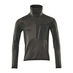 17003-316 Fleecetrje med kort lynls