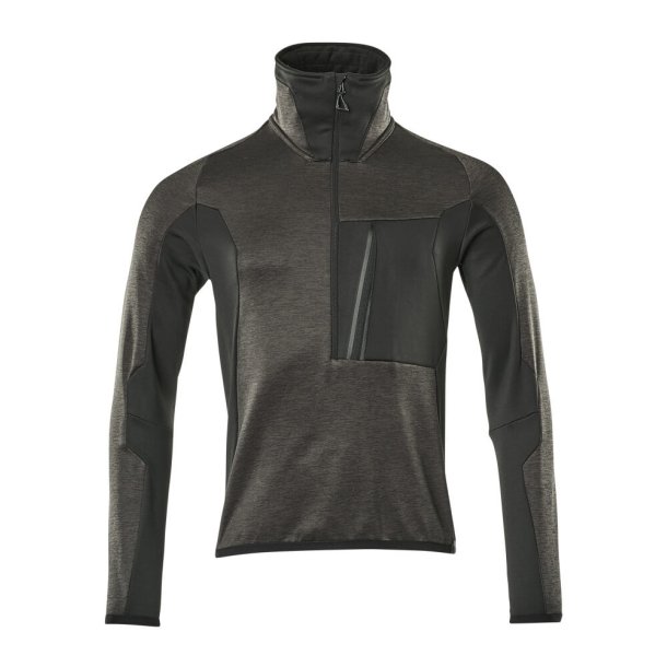 17003-316 Fleecetrje med kort lynls