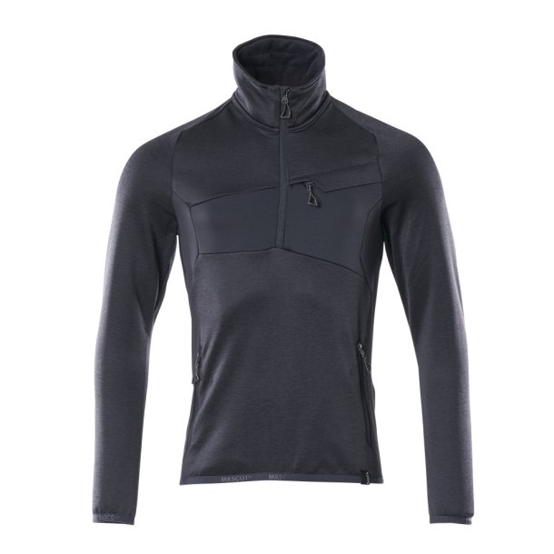 18003-316 Fleecetrje med kort lynls