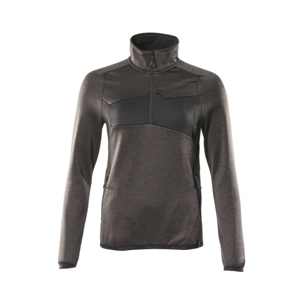 18053-316 Fleecetrje med kort lynls