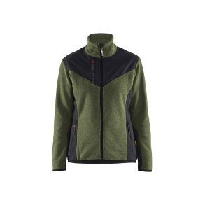 Dame Strikket jakke med Softshell