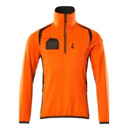 19303-316 Fleecetrje med kort lynls