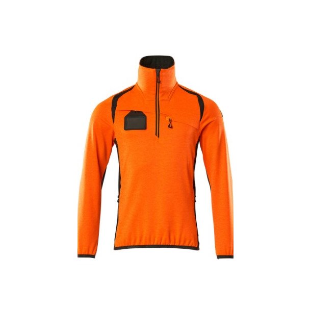 19303-316 Fleecetrje med kort lynls