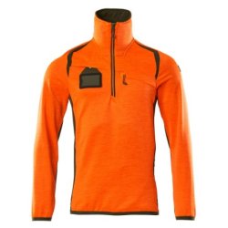 19303-316 Fleecetrje med kort lynls