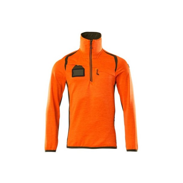 19303-316 Fleecetrje med kort lynls