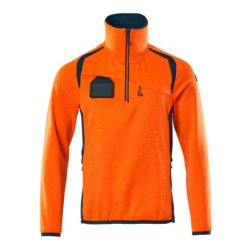 19303-316 Fleecetrje med kort lynls