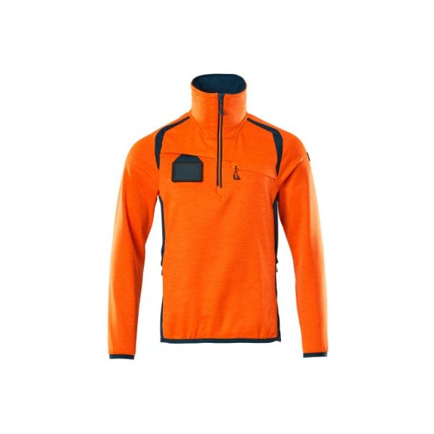 19303-316 Fleecetrje med kort lynls