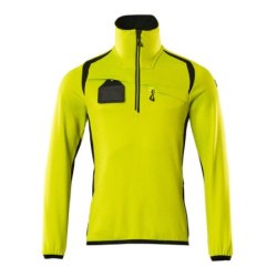 19303-316 Fleecetrje med kort lynls