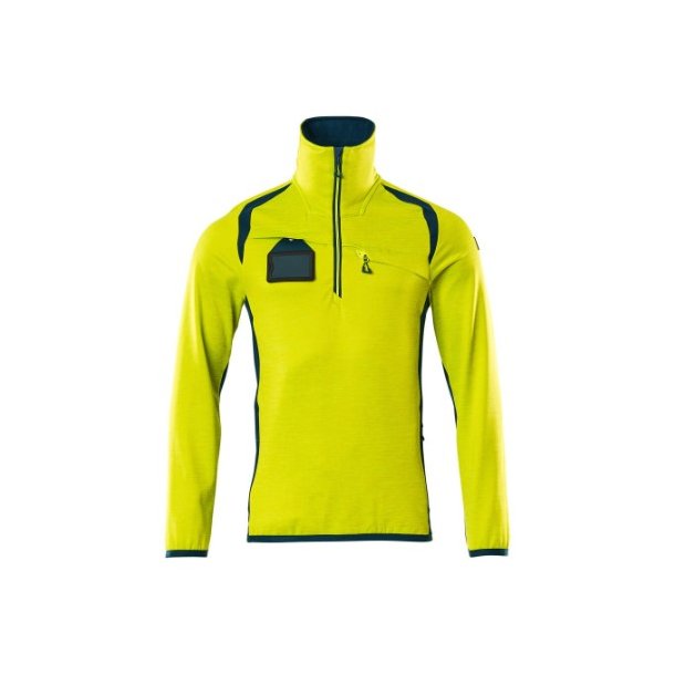 19303-316 Fleecetrje med kort lynls