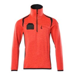 19303-316 Fleecetrje med kort lynls