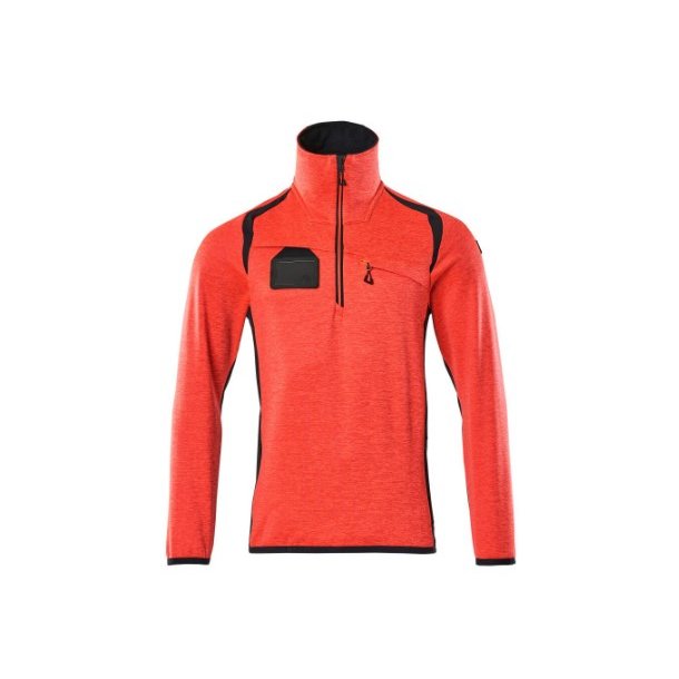 19303-316 Fleecetrje med kort lynls