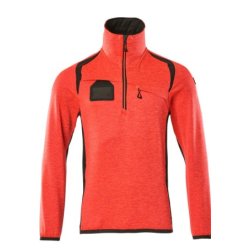 19303-316 Fleecetrje med kort lynls