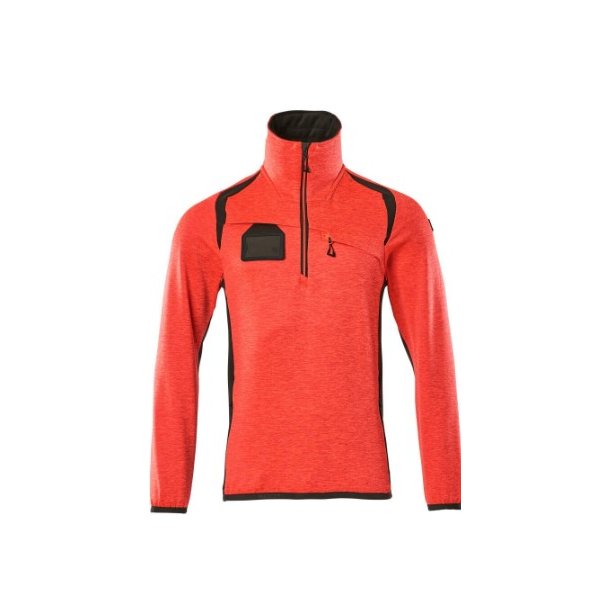 19303-316 Fleecetrje med kort lynls